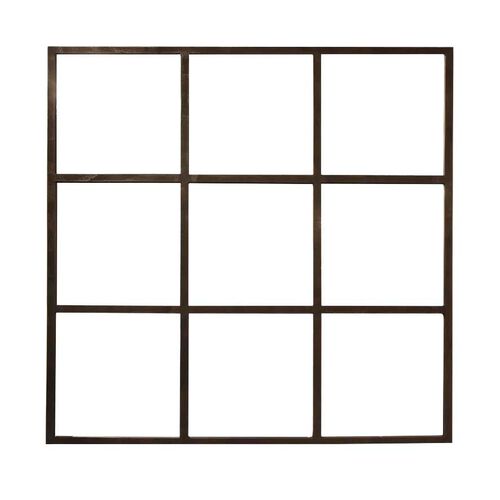 French Country Square Iron Grid Mirror